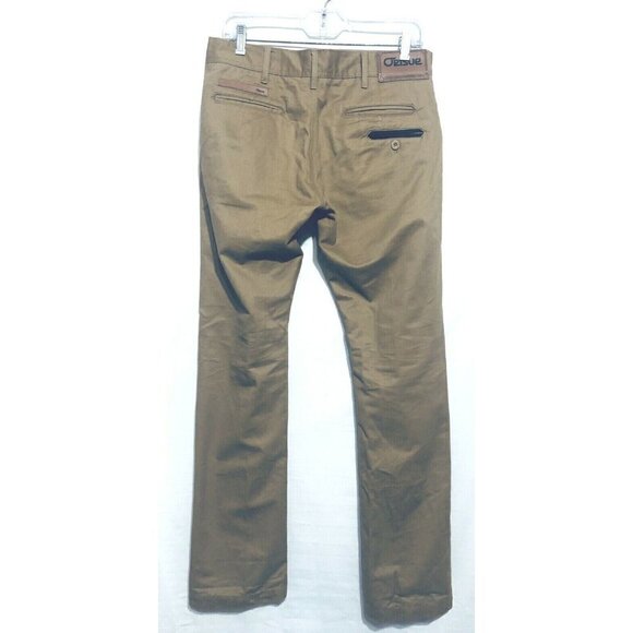 Orisue Mens Size 30 Brown Khaki Tailored Fit Architect Pants Pockets Cotton Work - Picture 2 of 4